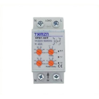 เครื่องป้องกันไฟตก  ไฟเกิน 40A 220V   อุปกรณ์ป้องกันไฟตก ไฟเกิน Over And Under Voltage Protection Relay VPD1-60T