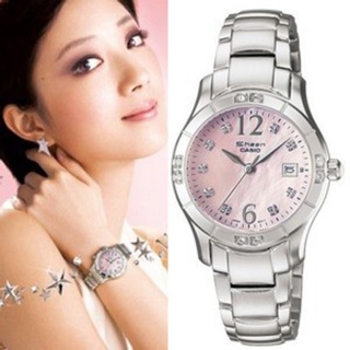 นาฬิกาข้อมือ Casio Sheen 3-Hand Analog รุ่น SHN-4019DP-4ADR นาฬิกาข้อมือผู้หญิง
