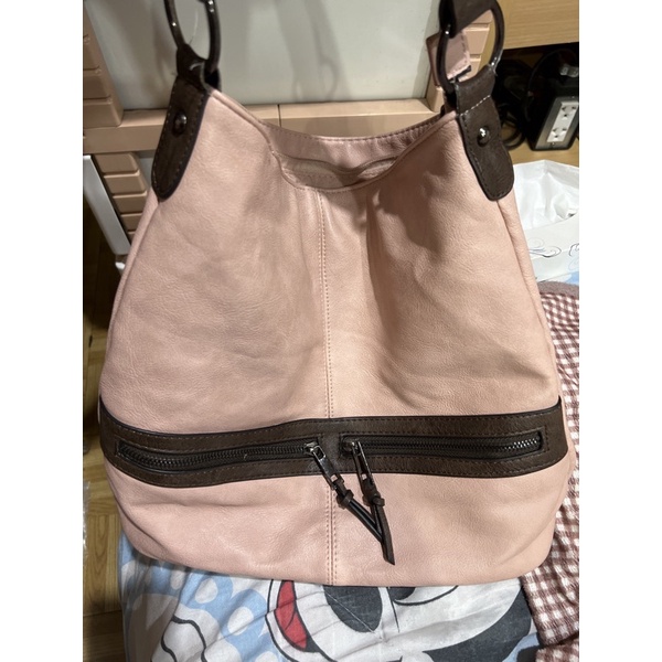 กระเป๋าสะพายข้างหนังสังเคราะห์ สีโอรส แถมกระเป๋าสะตางค์หนังแท้ | Shopee ...