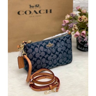 COACH CHAMBRAY HANDBAG//SHOULDER BAG((36674))