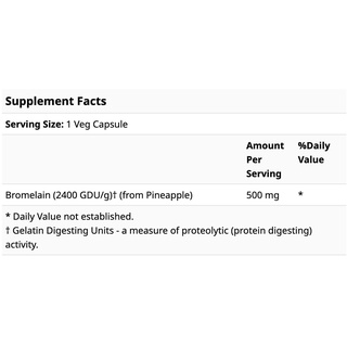 ภาพขนาดย่อของภาพหน้าปกสินค้าNow Foods, Bromelain, 500 mg, 60 Vcaps จากร้าน vitaminsale บน Shopee ภาพที่ 2