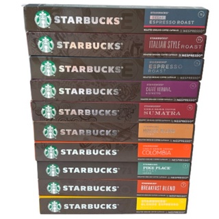 กาแฟแคปซูล สตาร์บัคส์ กล่อง 10 ชิ้น Starbucks Nespresso Capsules