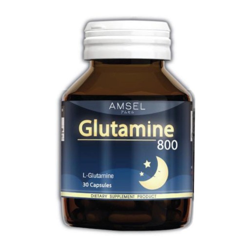 ภาพหน้าปกสินค้าAmsel Glutamine 800 mg แอมเซล กลูตามีน ช่วยในเรื่อง การนอน ลดความเครียด 30 แคปซูล 15764