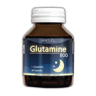 สินค้า Amsel Glutamine 800 mg แอมเซล กลูตามีน ช่วยในเรื่อง การนอน ลดความเครียด 30 แคปซูล 15764