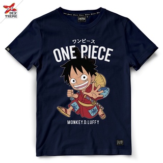 Dextreme T-shirt One Piece   ลาย Luffy  มีสีกรมและสีเหลือง  DOP-1390