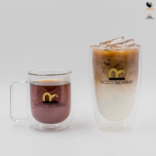 แก้วกาแฟ แก้วสองชั้น Ricco Slowbar - Double wall glass 250ml &amp; 450ml