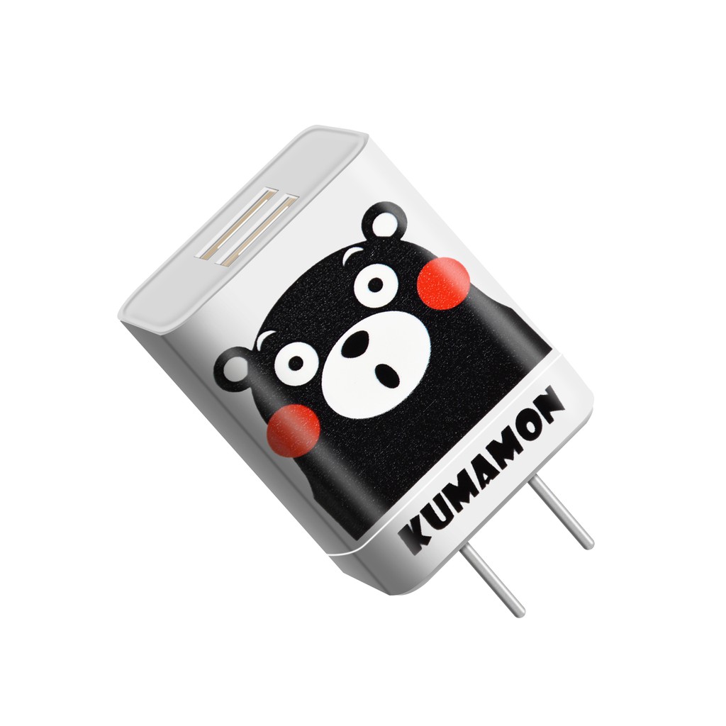 kumamon1-สายชาร์จ-2-1a-หัวชาร์จ-usb-หัวปลั๊กชาร์จเร็ว-ชาร์จได้-2-เครื่องพร้อมกัน-kumamon1-fast-charge