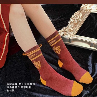 สินค้า Harry Potter joint ญี่ปุ่นฤดูใบไม้ร่วงและฤดูหนาว JK หญิงวิทยาลัย magic retro นักเรียนทั้งหมดตรงกับถุงเท้าน่ารัก women