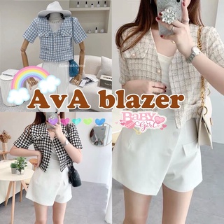 ภาพหน้าปกสินค้า🧋👜Ava Blaze 👜🧋966/ 5534 เสื้อคลุมทำงาน ใส่เที่ยว ใส่เรียน  ผ้าทวีต เสื้อคลุมสไตล์เกาหลีลายตารางค ซึ่งคุณอาจชอบราคาและรีวิวของสินค้านี้