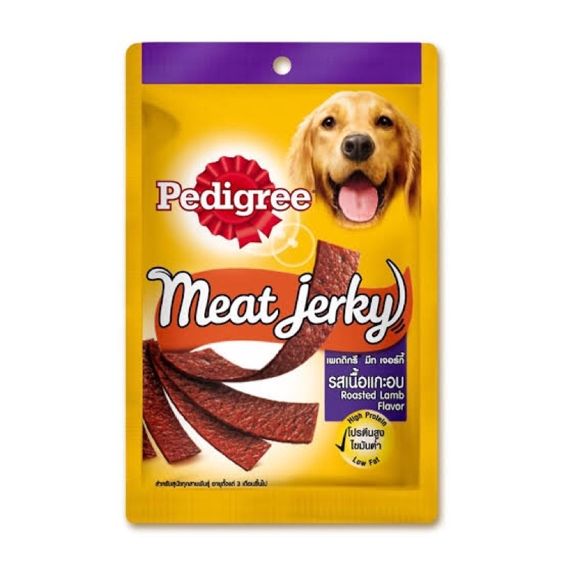 pedigree-meat-jerky-strip-dog-snack-เพดดีกรี-มีท-เจอร์กี้-ขนมรูปแผ่น-สำหรับสุนัข-ขนาด-80g