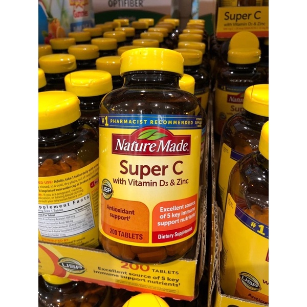 ภาพสินค้าExp:05/24 Nature Made Super C มาพร้อม Vitamin D3&Zicn วิตามินนำเข้ามาจากอเมริกาแท้100% พร้อมส่งที่ไทย จากร้าน aey89.shop_usa บน Shopee ภาพที่ 2