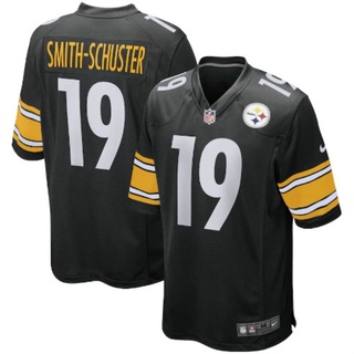 เสื้อกีฬาแขนสั้น ลายทีม Smith-Schuster NFL Steelers American Jersey สําหรับผู้ชาย