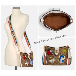 กระเป๋า COACH/ Coach X Peanuts Addie Crossbody In Signature Canvas W/ Varsity Patches C4113