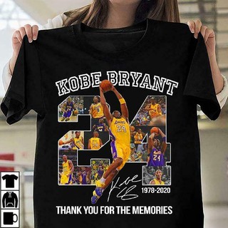 ผ้าฝ้าย 100%COTTONkobe bryant thank you เสื้อยืดลําลองสําหรับผู้ชายแขนสั้นพิมพ์ลาย 24 sizes-5xl