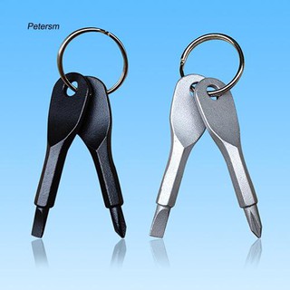 ภาพหน้าปกสินค้าPTSM_2 Keys Stainless Screwdriver Set EDC Outdoor Multifunction Pocket Tool ซึ่งคุณอาจชอบสินค้านี้