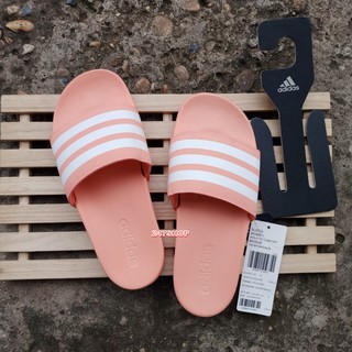 รองเท้าแตะผู้หญิงพื้นนิ่ม ADIDAS Adilette Cloudfoam Plus Stripes Slides Orange B43528 อดิดาส อาดิดาส สีส้มอ่อน