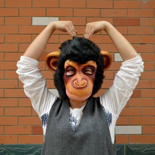 COSPLAY คอสเพลย์ Monkey Mask หน้ากากลิงสุดฮา สำหรับฮาโลวีน Halloween คริสต์มาส Christmas ป่วนงานปาร์ตี้