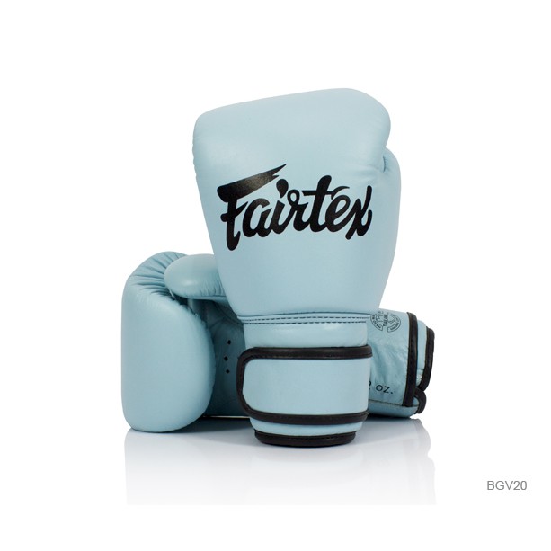 ภาพหน้าปกสินค้าFairtex Boxing gloves BGV-20 Genuine leather Light Blue Muay Thai for training , นวมซ้อมมวย แฟร์แท็กซ์ สีฟ้า หนังแท้ จากร้าน nitis_shop บน Shopee