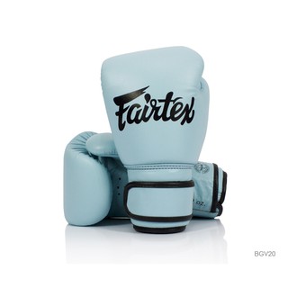 ภาพขนาดย่อของภาพหน้าปกสินค้าFairtex Boxing gloves BGV-20 Genuine leather Light Blue Muay Thai for training , นวมซ้อมมวย แฟร์แท็กซ์ สีฟ้า หนังแท้ จากร้าน nitis_shop บน Shopee
