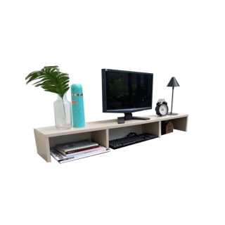 โปรโมชั่น : Besta ชั้นวางของบนโต๊ะ ชั้นวางจอคอม ไม้เมลามีน กันน้ำกันรอย กว้าง120 cm