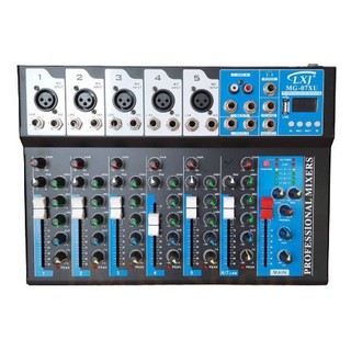 สเตอริโอมิกเซอร์7ช่อง เครื่องผสมสัญญาณเสียง Mixer 7Ch USB Bluetooth DIGITAL ECHO Effect รุ่น LXJ MG-07BT