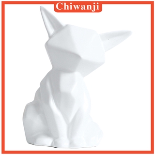 ( Chiwanji ) ตุ๊กตาเรซิ่นรูปสุนัขจิ้งจอกสําหรับตกแต่งบ้าน