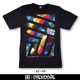 Overdose T-shirt เสื้อยืดคอกลม สีดำ รหัส AI-06(โอเวอโดส)