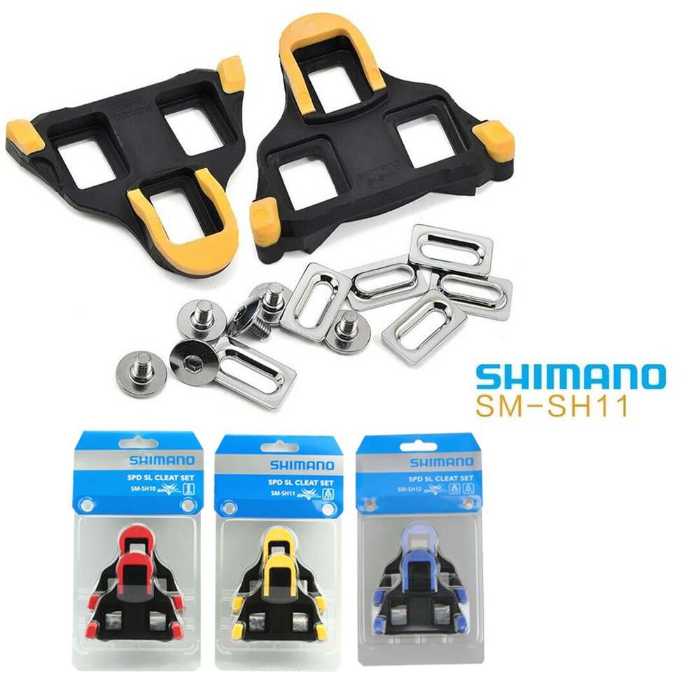 shimano-คันเหยียบ-cleats-แผ่นคลิป-sh10-sh11-sh12-2-6-องศาลอยได้เข้ากันได้ทั้งหมด-spd-sl-road-bike-mtb