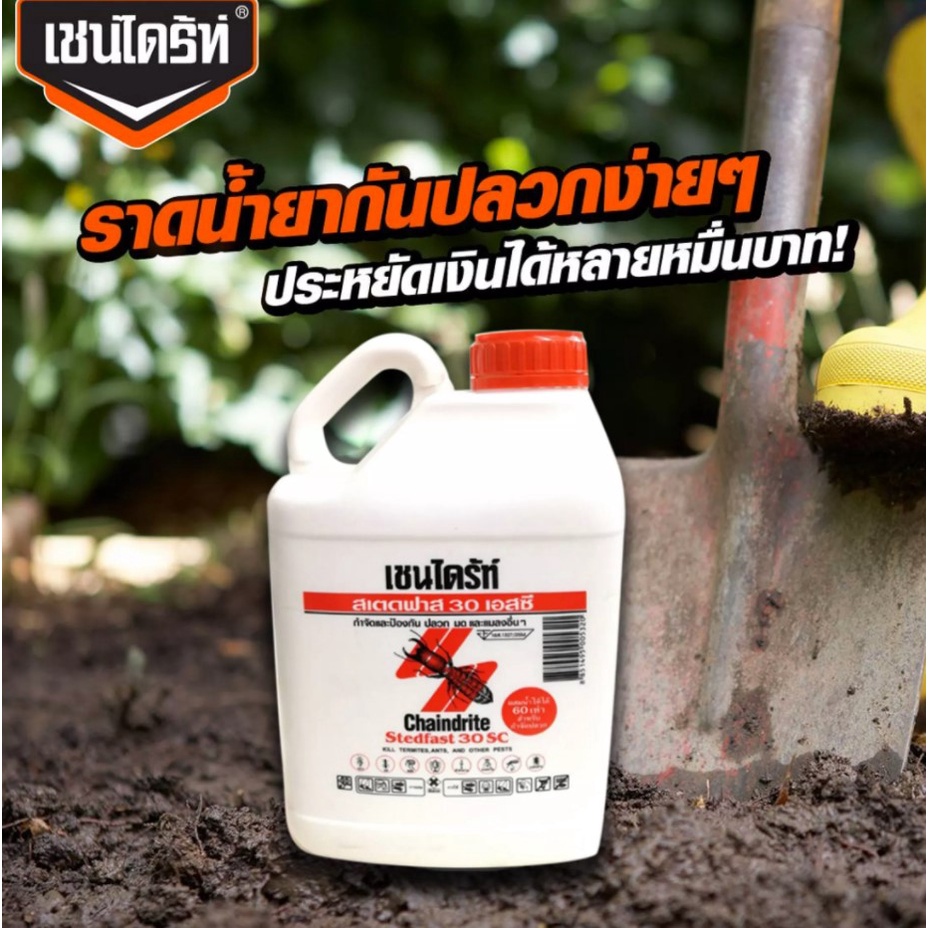 chaindrite-stedfast-30sc-น้ำยากำจัดปลวก-5-ลิตร-ชุด-2-ชิ้น-เชนไดร้ท์สเตดฟาส-30sc-น้ำยาฆ่าปลวก-สูตรน้ำ-ราดพื้น-พ่น