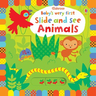 DKTODAY หนังสือ USBORNE BABYS VERY FIRST SLIDE AND SEE :ANIMALS (AGE 1+)