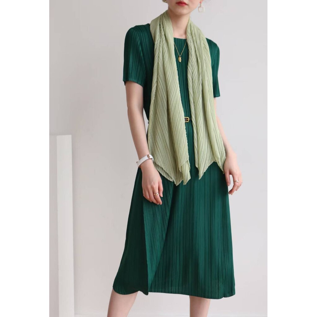 best-seller-2muay-pleat-scarf-ผ้าพันคอผ้าพันคออัดพลีท-รุ่น-gjo988-16สี-free-size-basic-pleated-scarf