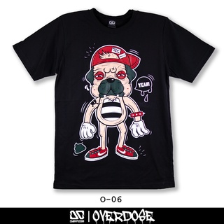 Overdose T-shirt เสื้อยืดคอกลม สีดำ รหัส O-06(โอเวอโดส)
