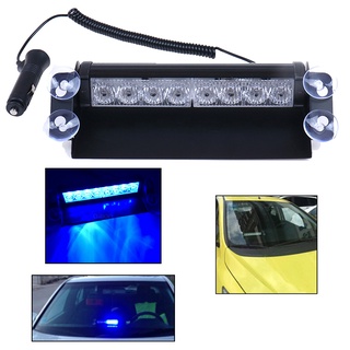 8 LED Blue Emergency Police Car Truck Dashboard Warning Flash Strobe Light