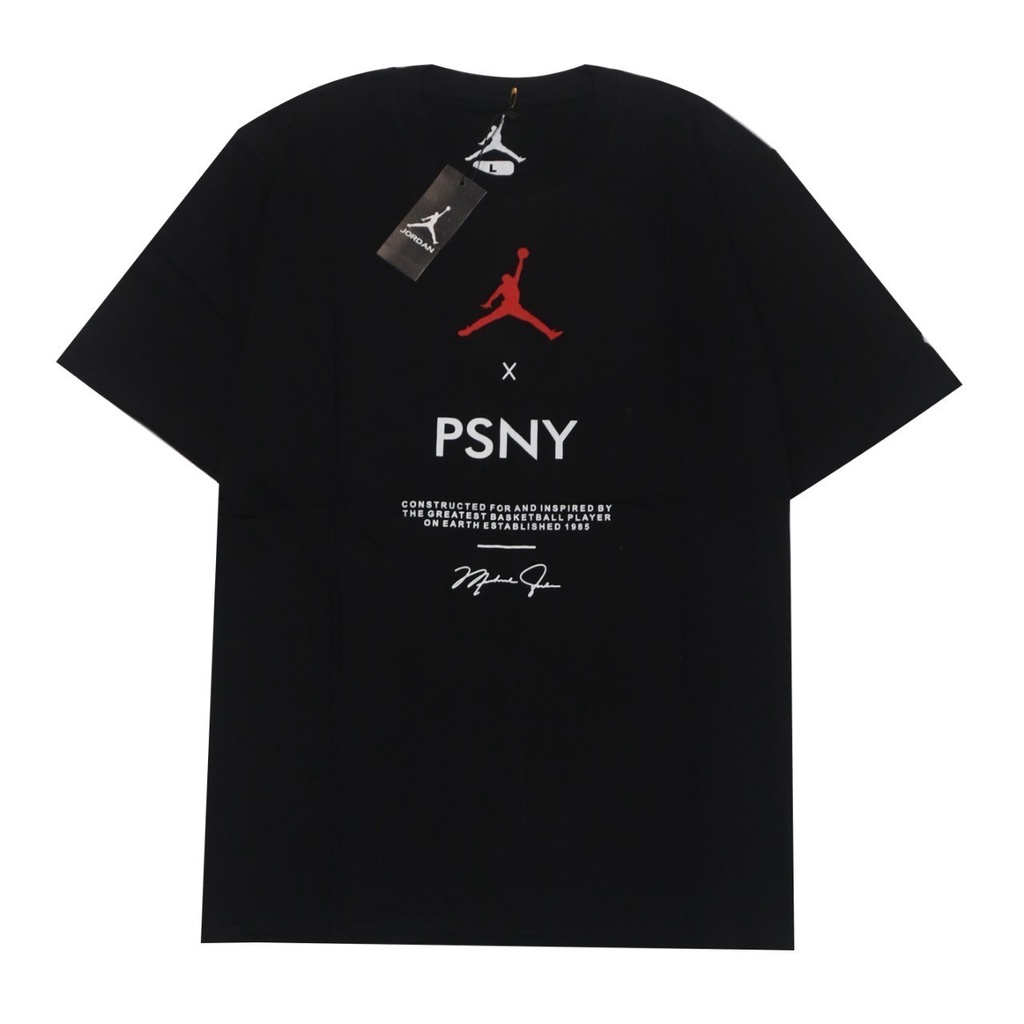 เสื้อยืด-พิมพ์ลาย-jordan-psny-black-air-jordan-psny-new-york-jordan-พร้อม-michael-jordan-signature-jordan-signature