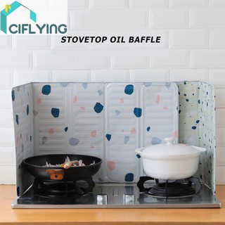 ciflying Aluminum Foil Wall Oil Splash Guard Gas Stove Shield Oil Splatter Screen #8Y