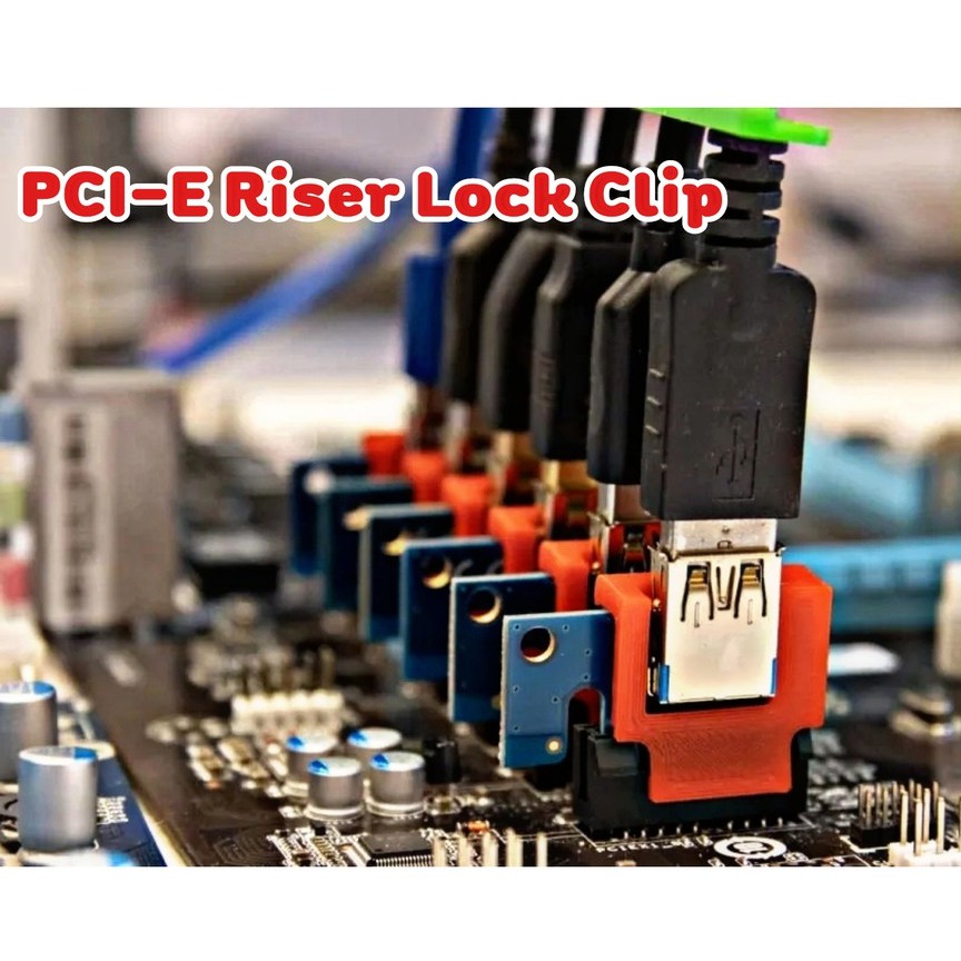 ภาพหน้าปกสินค้าคลิปล็อค PCI-E Riser Lock Clip ช่วยการเชื่อมต่อไรเซอร์กับเมนบอร์ด