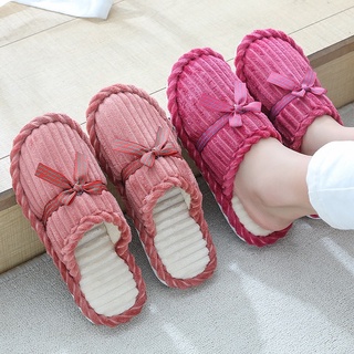 ภาพหน้าปกสินค้ารองเท้าใส่ในบ้าน slipper สลิปเปอร์ ผูกโบว์🎀  นิ่มใส่สบาย (life） ที่เกี่ยวข้อง