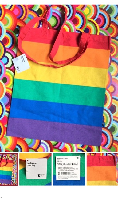 กระเป๋าผ้าสีรุ้ง Rainbow Pride- FLYING TIGER - LIGHT CANVAS CLOTH