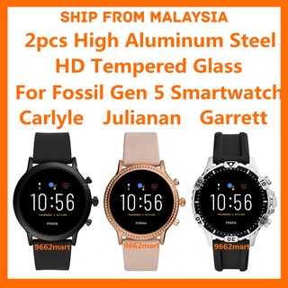 ฟิล์มกระจกนิรภัยกันรอยหน้าจอ HD สําหรับสมาร์ทวอทช์ Fossil Gen 5 The Carlyle Julianna Garrett HR FTW Series [ 2 ชิ้น ]