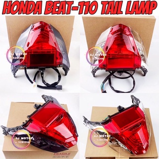 Honda BEAT110 V1 ไฟท้าย ไฟสโมค แบบใส ไฟเบรก LED BEAT-110 LAMPU MENTOL BODY COVER SET