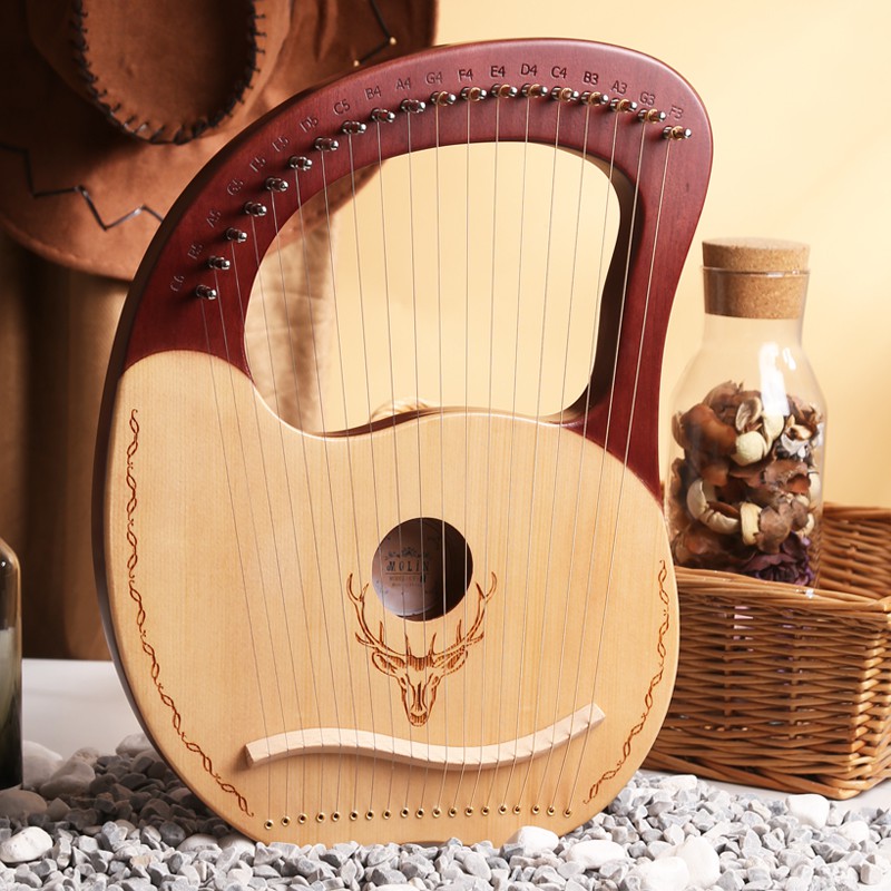 ภาพหน้าปกสินค้าlyre 19-string beginner lyre 19-string harp lyre small portable musical instrument easy to learn จากร้าน ensoullove.th บน Shopee