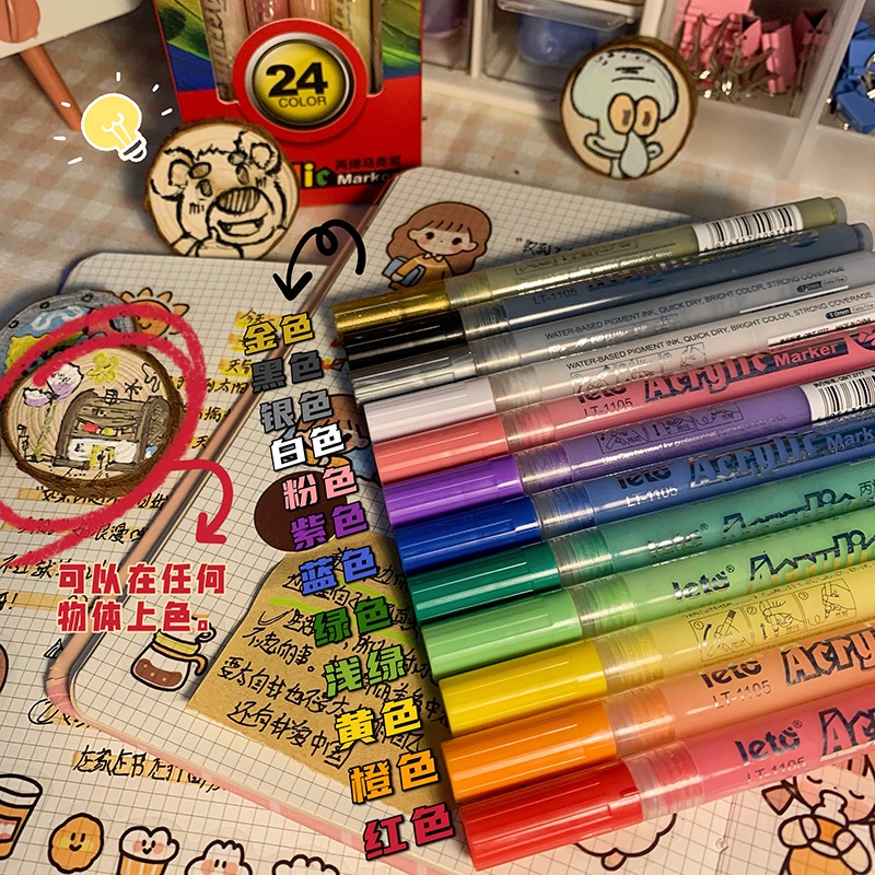 ปากกามาร์กเกอร์อะคริลิค-ไม่ซีดจาง-สําหรับวาดภาพกราฟฟิติ-diy