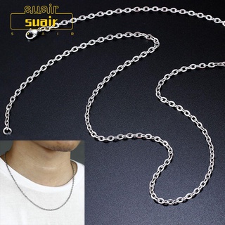 สินค้า subei สร้อยคอแฟชั่นผู้ชายผู้หญิงสแตนเลสสีเงิน