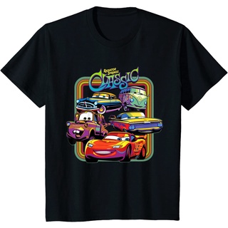 เสื้อยืดผ้าฝ้ายพรีเมี่ยม เสื้อยืด พิมพ์ลาย Disney PIXAR Cars Radiator Springs สไตล์คลาสสิก