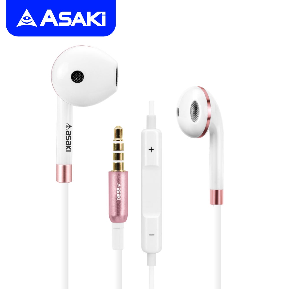 asaki-earphone-smalltalk-หูฟังอินเอียร์สมอลทอล์ค-มีไมค์ในตัว-กดรับ-วางสายได้-กดเพิ่ม-ลดระดับเสียงได้-รุ่น-a-k6602mp