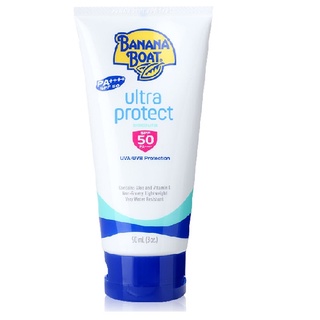 Banana Boat Ultra Protect Sunscreen SPF50++++ UVA/UVB  Protect  90ml บานาน่าโบ๊ท อัลตร้า โพรเทค ซันสกรีน ครีมกันแดด (1ชิ