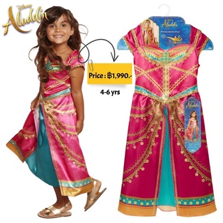 Disney Princess Aladdin Live Action Jasmine Girls Fancy-Dress Costume, S (4-6X)