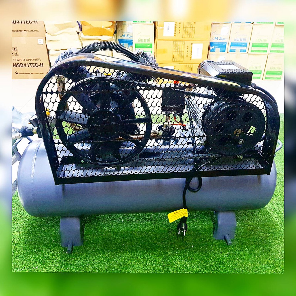 rowel-ปั๊มลมสายพาน-air-compressor-รุ่น-bv2051-65s-ความจุถัง-65-ลิตร-2hp-2ลูกสูบ-8บาร์-ปั๊มลม