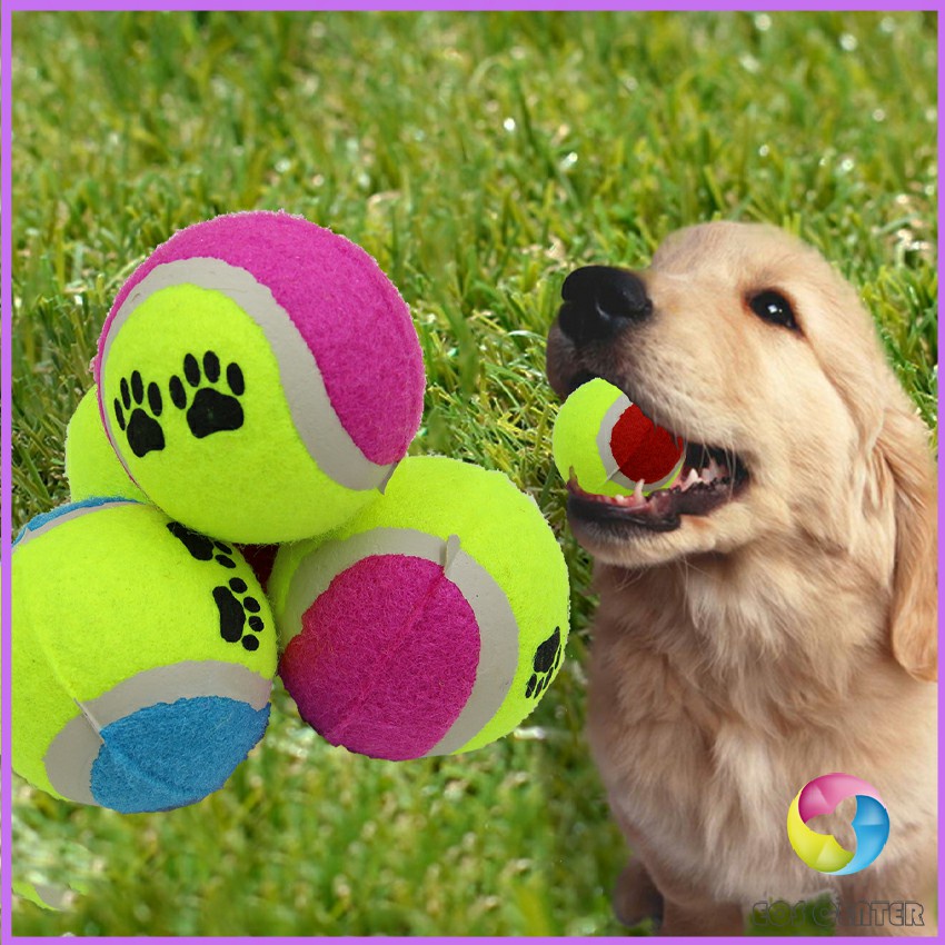 eos-center-ลูกเทนนิสสำหรับสัตว์เลี้ยง-ลูกบอลฝึกสุนัขและแมว-โยนเล่นกับสุนัข-จัดส่งคละสี-pet-plush-tennis
