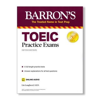 DKTODAY หนังสือ BBARRONS TOEIC PRACTICE EXAMS WITH ONLINE AUDIO (5ED)